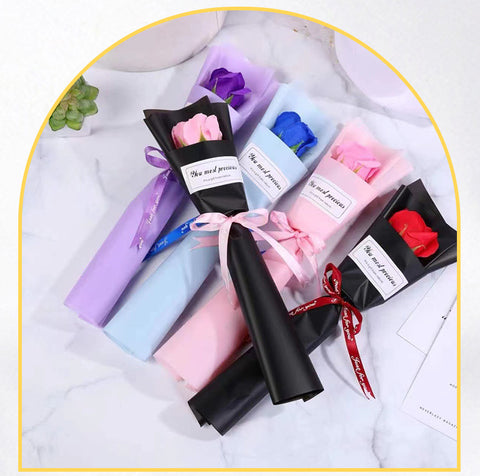 Soap flower five-layer soap rose head Valentine's Day DIY bouquet gift box packaging material simulation head high simulation