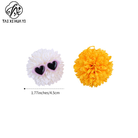 Festival New Ping Pong Chrysanthemum Soap Flower Head Creative Handmade Soap Flower Head Bouquet Gift Box Making Flower Shop Supplies