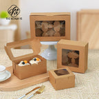 Eco-friendly Recyclable Plastic Cupcake & Muffin Packaging Box with Custom Printed Patterns and Logos