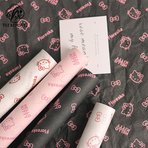38G cute cat Sydney paper, factory wholesale printing flower shop handmade DIY Sydney paper, bouquet wrapping paper