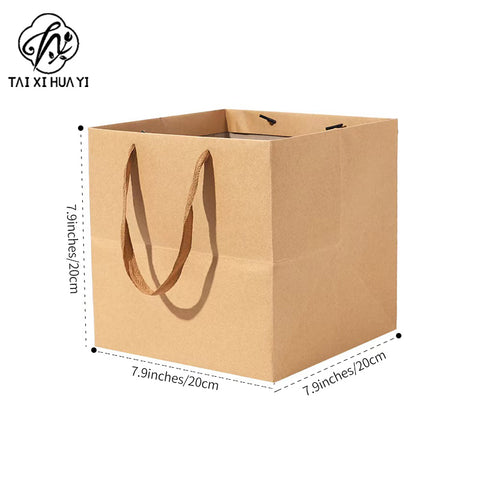 Cross-border kraft paper bag small gift bag flower tote bag cake packaging bag clothing oversized gift bag wholesale