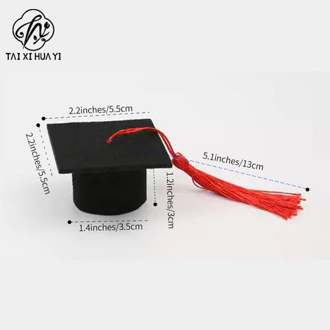 Graduation Season Students Mini Doctor Hat Cake Decorative Ornament Bachelor's Uniform High School Entrance Examination Graduation Ceremony Tassel Hat