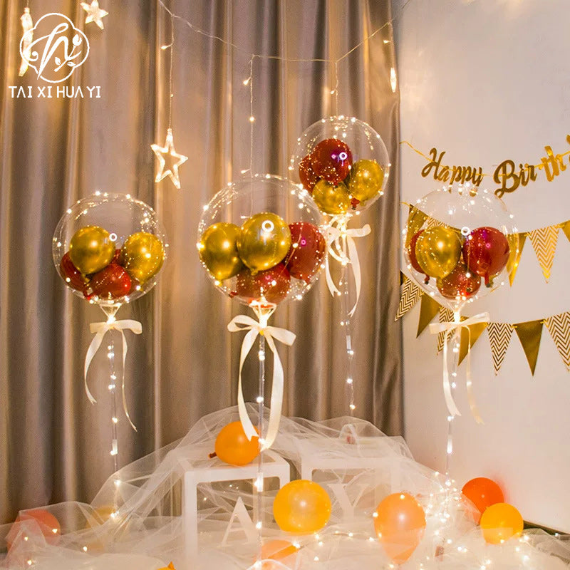 Bobo ball Internet celebrity balloon Transparent balloon 18 inch 20 inch 24 inch 36 inch bag round Bobo ball night market factory direct sales Main image