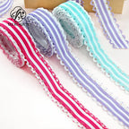 3cm Solid Color Lace Hollow Grosgrain Ribbon Eco-Friendly Durable Modern DIY Handmade Bow Headgear Hair Valentine's Day Wedding