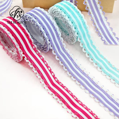 3cm Solid Color Lace Hollow Grosgrain Ribbon Eco-Friendly Durable Modern DIY Handmade Bow Headgear Hair Valentine's Day Wedding