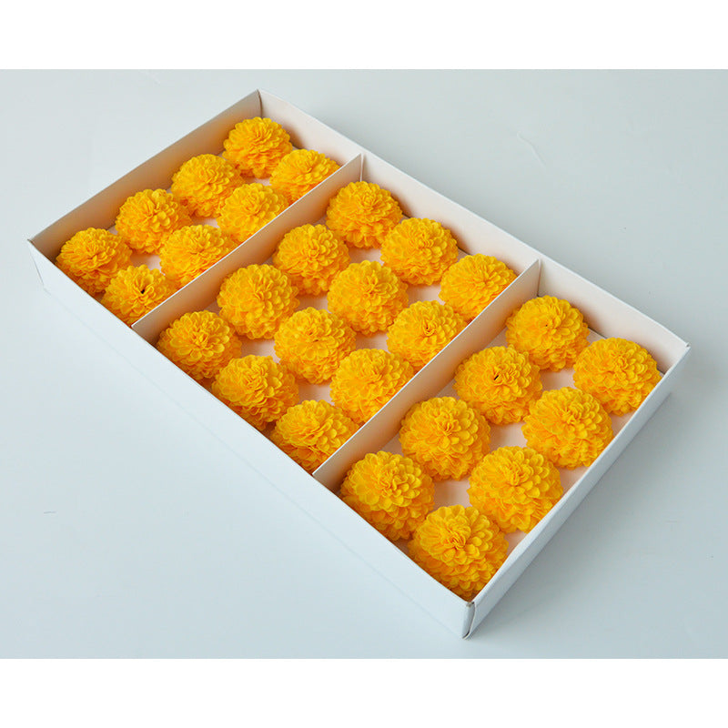 Festival New Ping Pong Chrysanthemum Soap Flower Head Creative Handmade Soap Flower Head Bouquet Gift Box Making Flower Shop Supplies
