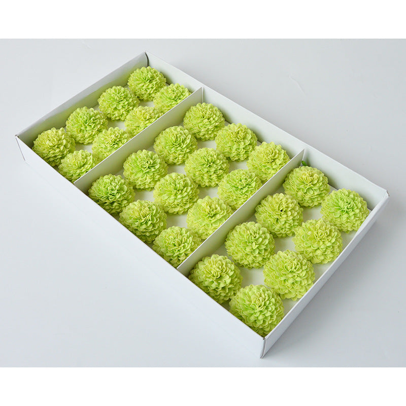 Festival New Ping Pong Chrysanthemum Soap Flower Head Creative Handmade Soap Flower Head Bouquet Gift Box Making Flower Shop Supplies