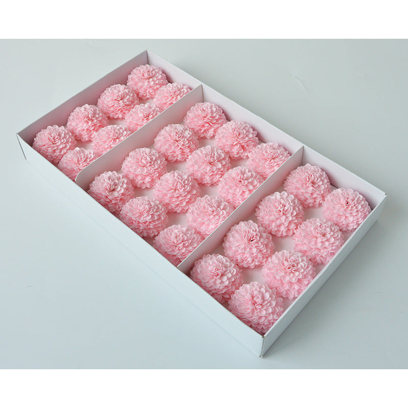 Festival New Ping Pong Chrysanthemum Soap Flower Head Creative Handmade Soap Flower Head Bouquet Gift Box Making Flower Shop Supplies
