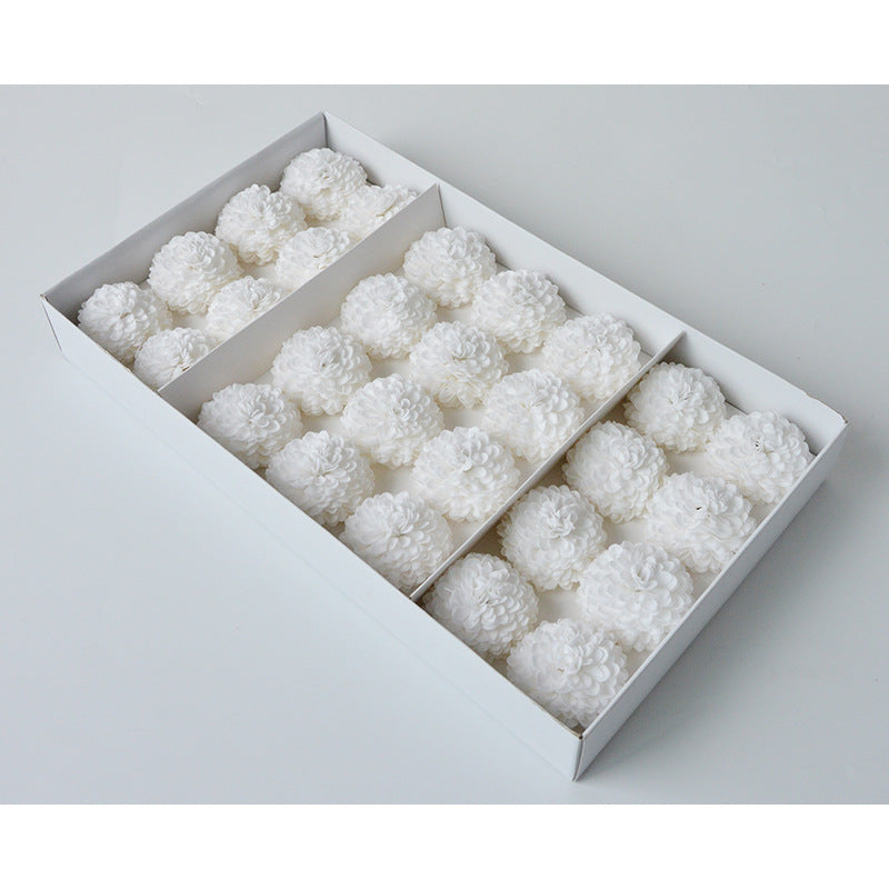 Festival New Ping Pong Chrysanthemum Soap Flower Head Creative Handmade Soap Flower Head Bouquet Gift Box Making Flower Shop Supplies