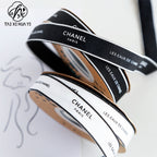 New Bouquet Ribbon Printed English Ribbon Threaded Cotton Strap Flower Packaging Gift Bundle Bow Bouquet Strap