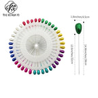 Pearlescent needle positioning needle, pearlescent pin plastic pin, colored pearlescent needle, fixed clothing accessories needle