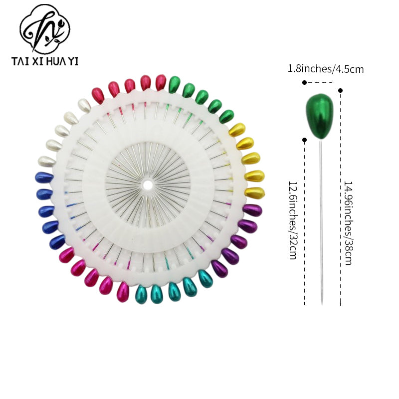 Pearlescent needle positioning needle, pearlescent pin plastic pin, colored pearlescent needle, fixed clothing accessories needle