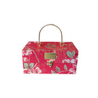 Oil painting bronzing Chinese relief advanced light luxury happy candy box with hand gift custom portable gift box red fabric source manufacturer