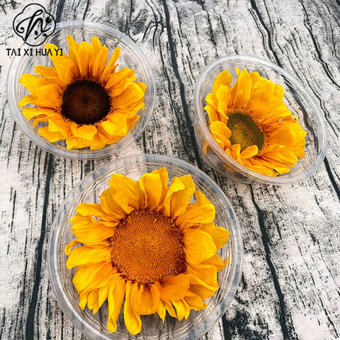 Eternal Sunflower Eternal Flower Sunflower Flower Head Material Keep Flower Sunflower Flower Head Spot Wholesale