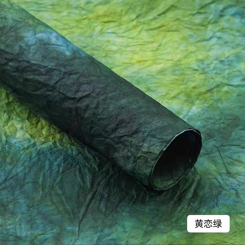 High Quality Green and Love Ink on Coated Kraft Paper Stone Pattern Artificial Wrinkle Design