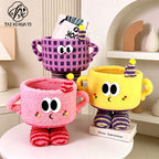 Dopamine woven storage basket desktop living room entrance ornament large capacity small monster snacks doll storage basket