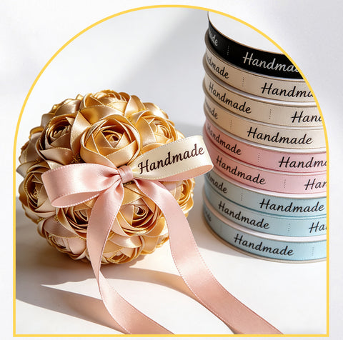 Wholesale Eco-friendly Polyester Printed Handmade Single Face Slogan Cake Decorative Ribbon Wedding
