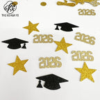 Graduation hat PhD hat 2026 confetti gold black graduation party decoration decoration graduation ceremony decoration supplies