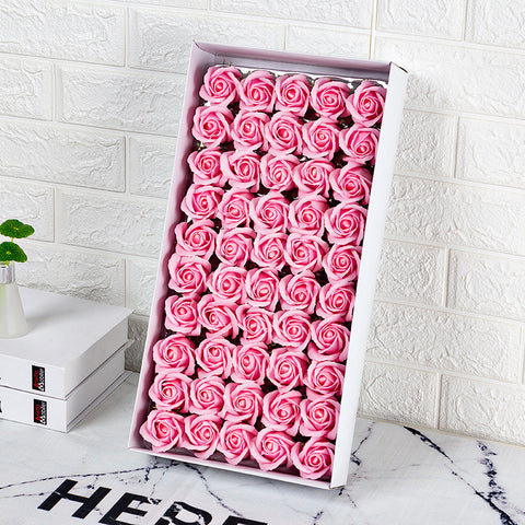 Valentine's Day gift simulated rose gift box with base three-layer soap flower handmade material package soap flower wholesale