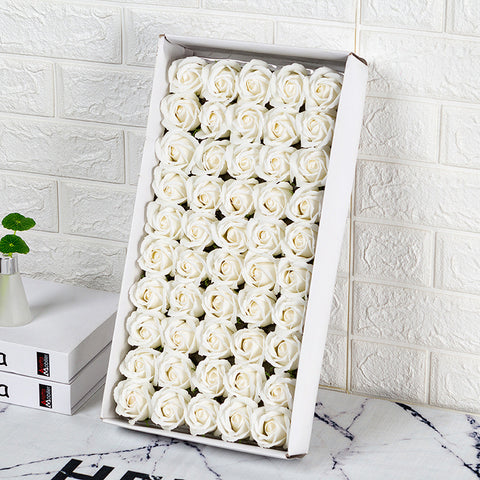 Valentine's Day gift simulated rose gift box with base three-layer soap flower handmade material package soap flower wholesale