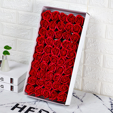 Valentine's Day gift simulated rose gift box with base three-layer soap flower handmade material package soap flower wholesale