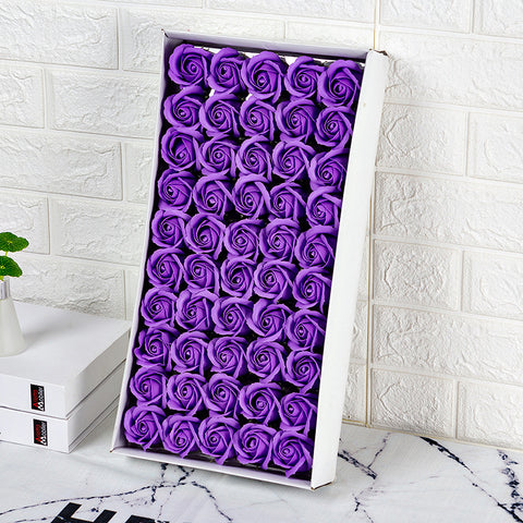 Valentine's Day gift simulated rose gift box with base three-layer soap flower handmade material package soap flower wholesale