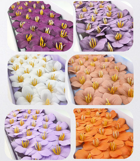Soap flower tulip new bouquet flower accessories simulated flower gifts open tulip with flower embellishment