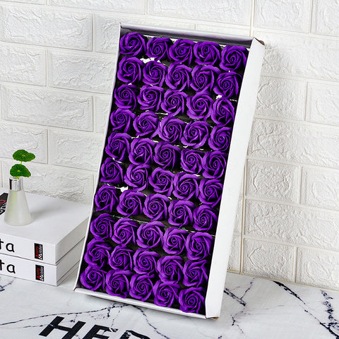Valentine's Day gift simulated rose gift box with base three-layer soap flower handmade material package soap flower wholesale