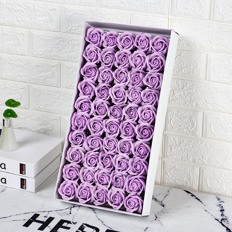Valentine's Day gift simulated rose gift box with base three-layer soap flower handmade material package soap flower wholesale