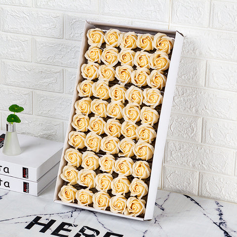Valentine's Day gift simulated rose gift box with base three-layer soap flower handmade material package soap flower wholesale