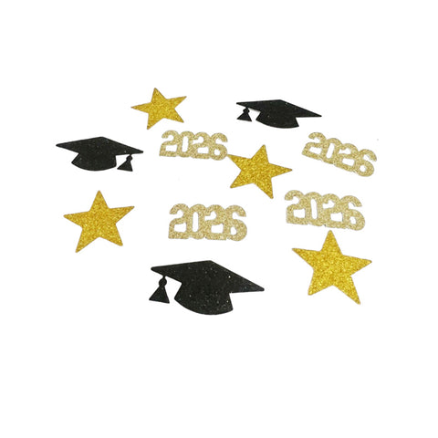 Graduation hat PhD hat 2026 confetti gold black graduation party decoration decoration graduation ceremony decoration supplies