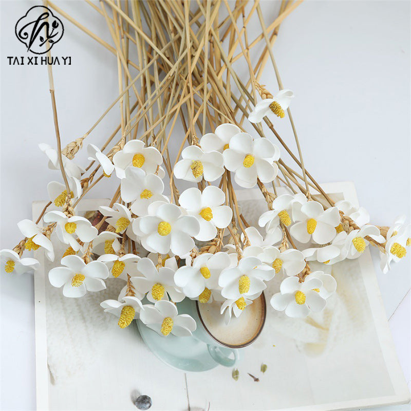 Simulation multi-color five-leaf flower series violet dried flower decorative ornament with gift flower shop handmade DIY materials รูปสินค้าหลัก