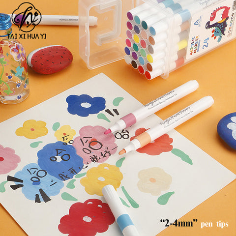 Genuine acrylic marker soft head waterproof quick-drying watercolor pen 80-color children's graffiti floral painting pen set