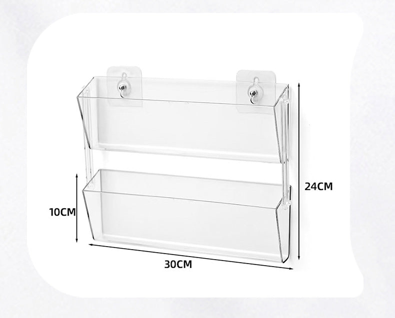 Internet celebrity wall-mounted card storage rack, fully transparent acrylic flower shop bouquet greeting card finishing rack floral materials