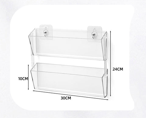 Internet celebrity wall-mounted card storage rack, fully transparent acrylic flower shop bouquet greeting card finishing rack floral materials
