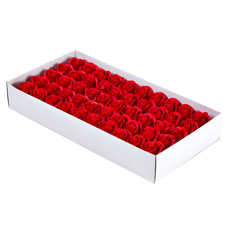 Valentine's Day gift simulated rose gift box with base three-layer soap flower handmade material package soap flower wholesale