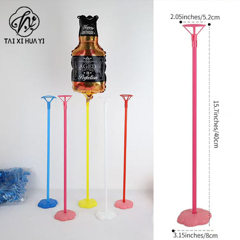 Aluminum film balloon holder 40cm thickened aluminum foil balloon holder activity gift hand balloon holder spot wholesale