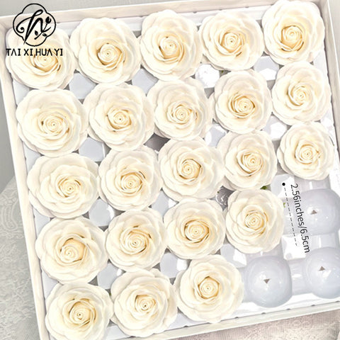 Taixi wholesale seven-layer awakening soap flower rose head simulation immortal flower rose handmade DIY bouquet material
