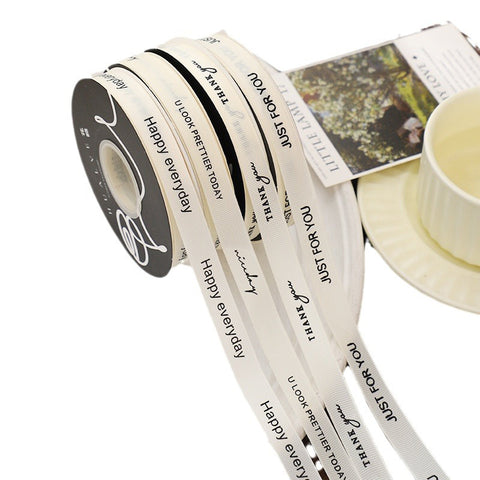 ins style English ribbed belt 1.5cm ribbon bow bouquet baking cake size 45 floral packaging ribbon