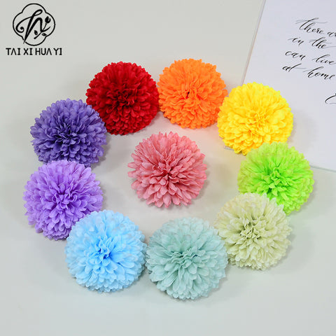 Festival New Ping Pong Chrysanthemum Soap Flower Head Creative Handmade Soap Flower Head Bouquet Gift Box Making Flower Shop Supplies