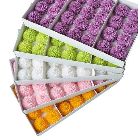 Festival New Ping Pong Chrysanthemum Soap Flower Head Creative Handmade Soap Flower Head Bouquet Gift Box Making Flower Shop Supplies