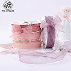 Valentine's Day super sweet ribbon bouquet packaging webbing bow DIY handmade yarn belt flower packaging ribbon wholesale