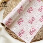 Personalized Eco-Friendly Art Paper Birthday Gift Wrap for Any Age & Name Custom Pink Design for Girls Party