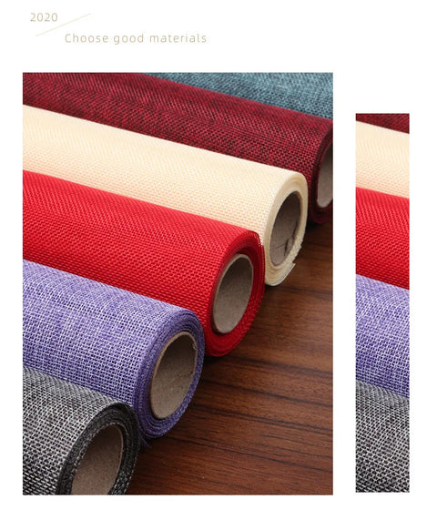 Multi-Color Coated Imitation Hemp Series Packaging Materials Fresh Flower Gift Wrapping Paper Fabric for Flower Shop Packaging