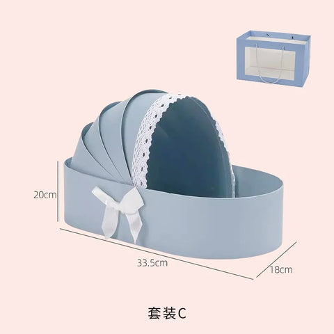 Cradle Flower Box Egg Postpartum Hand Gift Box Flower Basket Flower Bouquet Packaging Box