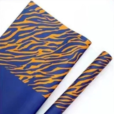 Wholesale Wrapping Gifts PVC Coated Virgin Pulp Style Flower Zebra Pattern Waterproof Floral Art Paper