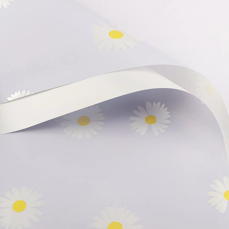 Simple and Fresh Flower Printed Waterproof Material for Flower Shop Bouquet Packaging Paper