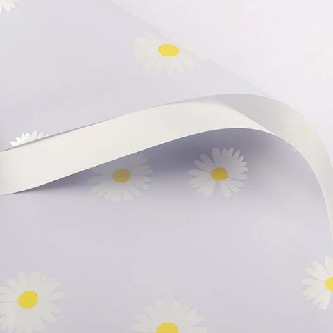 Simple and Fresh Flower Printed Waterproof Material for Flower Shop Bouquet Packaging Paper