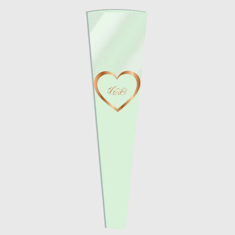Transparent OPP Heart Pattern Soft Translucent Stretch Film Bouquet Bag Moisture-Proof Floral Shop Single Rose Packaging Plastic