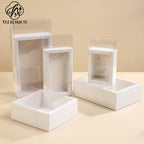 Customized Eco-Friendly Plastic Folding Drawer Boxes with Offset Printing White Transparent Gift Boxes